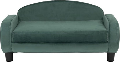 Paws &amp; Purrs Cat Sofa Bed, Pet Couch for Indoor Cats Elevated Cat Beds with Removable Washable Mattress Cover for Kitten, Puppy or Small Animal- 31.5" Wide, Teal