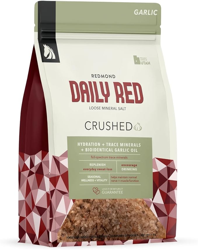Redmond Daily Red Crushed Garlic | Horse Minerals &amp; Vitamins Supplement | Garlic for Horses