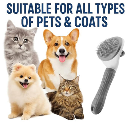 Namylya Cat Brush for Shedding &amp; Grooming – Slicker Brush for Dogs and Cats with Long Hair – Removes Tangles, Mats &amp; Loose Fur