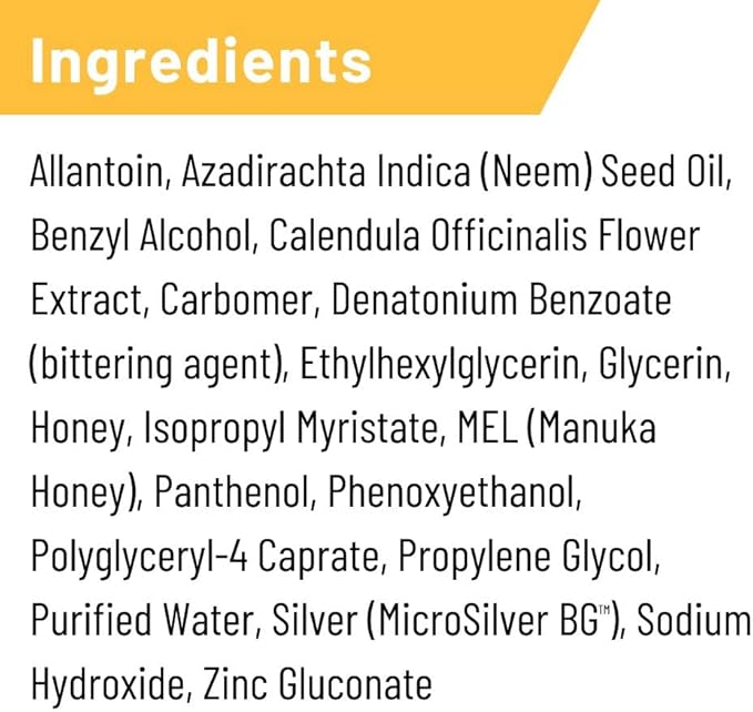 Absorbine Silver Honey Hot Spot &amp; Wound Care Spray Gel 8oz Bottle, Manuka Honey &amp; MicroSilver BG, Medicated for Dogs, Cats, Small Animals