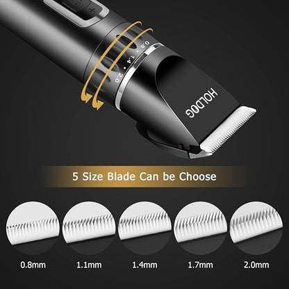 Dog Clippers Professional Heavy Duty Dog Grooming Clipper 3-Speed Low Noise High Power Rechargeable Cordless Pet Grooming Tools for Small &amp; Large Dogs Cats Pets with Thick &amp; Heavy Coats