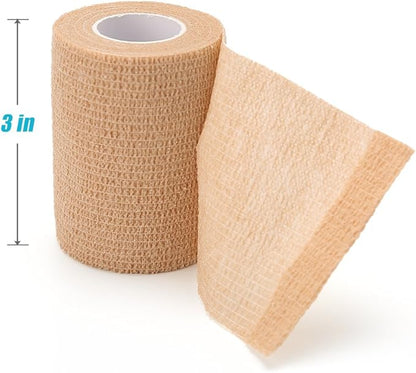 LotFancy Vet Wrap for Horses, 10 Pack, 3 inch by 5 Yards, Self Adhesive Bandage Wrap, Non-Woven Medical First Aid Tape for Pet Dog Cat Ankle Sprains &amp; Swelling, Horse Leg Wraps
