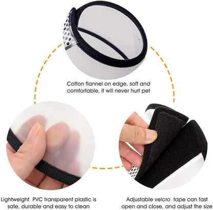 2 Pack Cat Cones to Stop Licking, Pet E Collar Pet Cone for Kitten Cones After Surgery, Cat Elizabethan Collar Puppy Head Cone Recovery Cone for Cats Kitten Puppy (Size M, 6