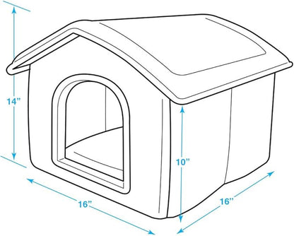 Best Pet Supplies Portable Indoor Pet House – Perfect for Cats &amp; Small Dogs, Easy To Assemble – Cream