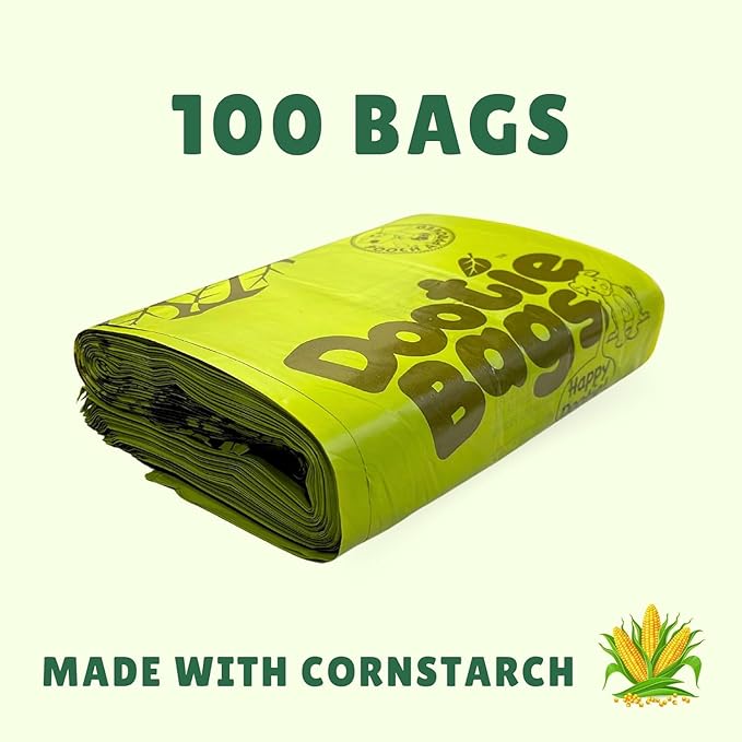 Pooch Approved Large Dootie Bags - Dog Poop Bags - Tie-Handles - 100 Count Dootie Strong and Leakproof - Perfect for Dogs &amp; Cats - Litter - Pet Waste Cleanup - Swivel Bin &amp; GoGo Stik Scoopers
