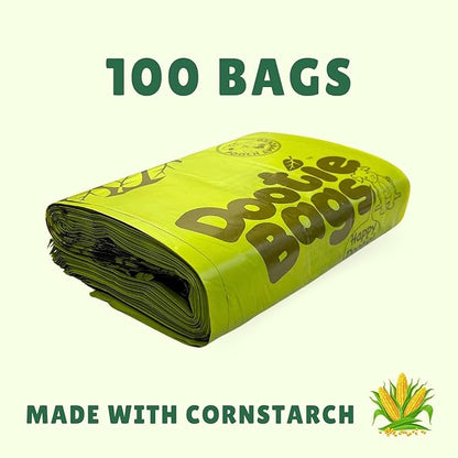 Pooch Approved Large Dootie Bags - Dog Poop Bags - Tie-Handles - 100 Count Dootie Strong and Leakproof - Perfect for Dogs &amp; Cats - Litter - Pet Waste Cleanup - Swivel Bin &amp; GoGo Stik Scoopers