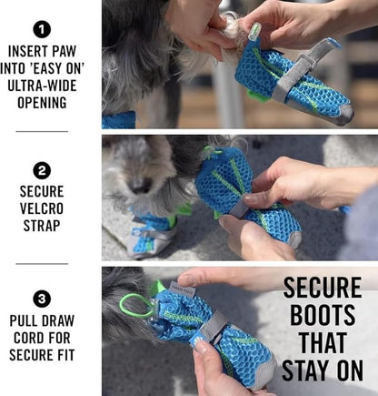 Canada Pooch Dog Boots for Hot Pavement - Dog Boots &amp; Paw Protectors with Anti Slip Rubber | Water Friendly, Breathable Dog Shoes for Hot Days, Great for Dogs Grey - Size 2