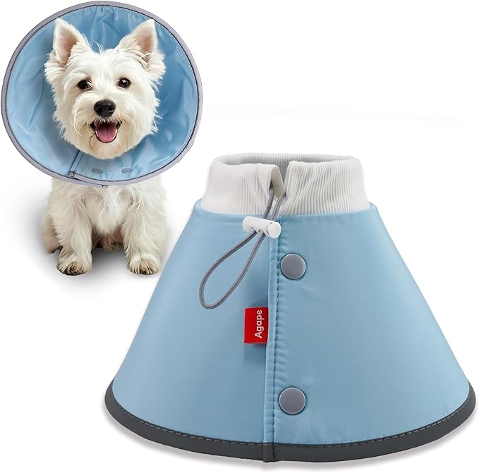 Agape Soft Dog Cone for Small Dogs &amp; Cats, Comfy Dogs Recovery Collar After Surgery, Adjustable E Collar Alternative to Stop Licking, Protective Elizabethan Cones for Pup&amp;Kitty, Comfortable Dog Cones