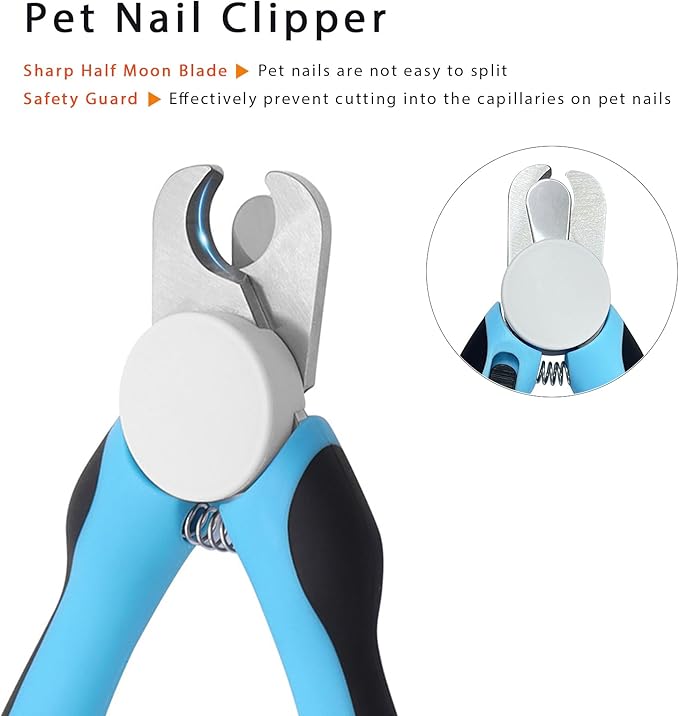 Cat &amp; Dog Nail Clipper and Trimmer with Safety Guard, Avoid Over Cutting Toenail, Equipped with Nail File - Professional Grooming Tool for Pets