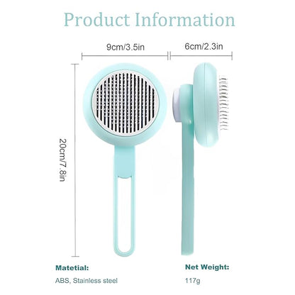 Cat Hair Brush, Cat Brush for Shedding, Suitable for Long and Short Haired Cats and Dog, Green
