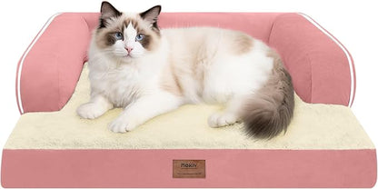 Small Dog Bed and Cat Sofa Waterproof Orthopedic Dog Beds for Small Dogs Cat Bed Comfy Pet Couch Sofa Beds with Washable Removable Cover &amp; Non-Slip Bottom