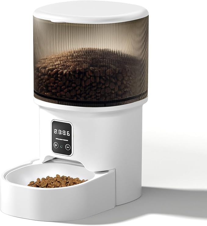Darlipet Automatic cat Feeder,4L Auto cat Feeder,Programmable Meal &amp; Portions,Freshness Protection, Automatic Cat Food Dispenser for Cats &amp; Dogs, Back-up Battery, Easy to Set up &amp; Clean
