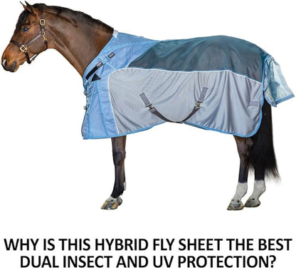 Schneiders Adjusta-Fit Mosquito Mesh Hybrid II Horse Fly Sheets | Ultimate Insect &amp; UV Protection for Equine Comfort