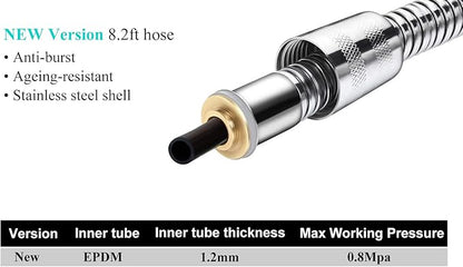 Pet Shower Set with 8.2ft Hose for Bathroom Shower Arm (Adhesive Holder)