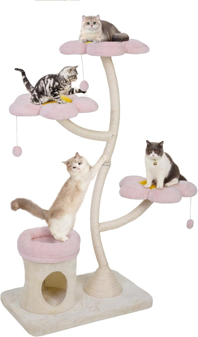COZIWOW Aesthetic Cat Tree for Large Cats, 57&