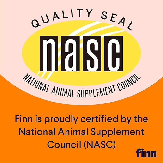 Finn Hip and Joint Supplement for Dogs | Glucosamine, Chondroitin &amp; MSM for Joint and Mobility Support | with Turmeric, BioPerine and B-Vitamins | 90 Soft Chews