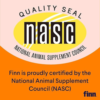 Finn Hip and Joint Supplement for Dogs | Glucosamine, Chondroitin &amp; MSM for Joint and Mobility Support | with Turmeric, BioPerine and B-Vitamins | 90 Soft Chews