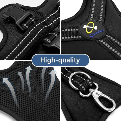 Coodeo Dog Lift Harness, Support &amp; Recovery Sling, Pet Rehabilitation Lifts Vest Adjustable Breathable Straps for Old, Disabled, Joint Injuries, Arthritis, Paralysis Dogs Walk (Black,M)