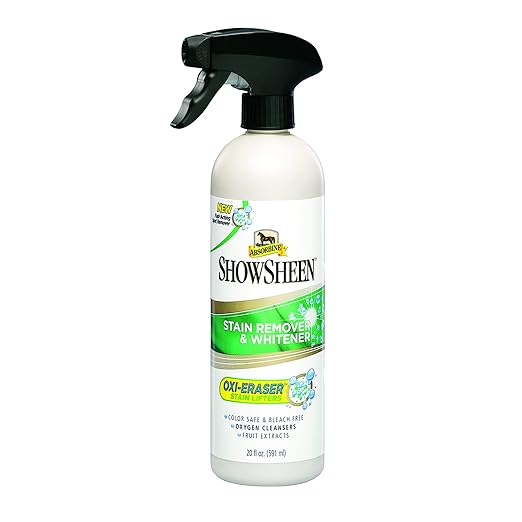 Absorbine ShowSheen Stain Remover &amp; Horse Whitener, Oxi-Eraser Stain Lifters, 20oz