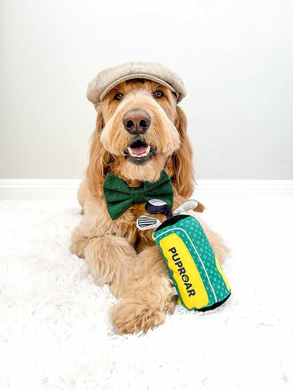 Golf Dog Toy – Birthday Dog Toy, Funny Plush Squeaky Puppy Gift with Rope &amp; Crinkle, Golf Bag Gift