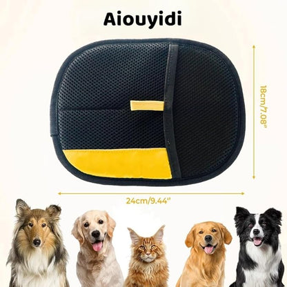 Pet Hair Removal Gloves, pet Hair Remover, Reusable Double-Sided electrostatic pet Hair Removal Gloves, pet Grooming Gloves.Suitable for Sofas, Furniture, Carpets, car Seats