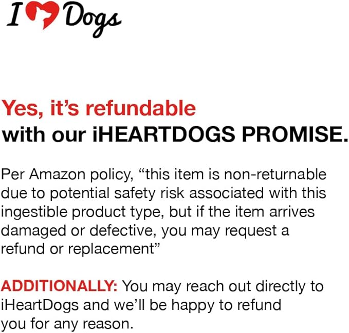 iHeartDogs 24-in-1 Adult Dog Multivitamin Daily+ Total Health Support Powder with Probiotics, Omega-3, Glucosamine, Mushrooms &amp; Bone Broth - 60 Servings