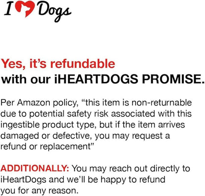 iHeartDogs 24-in-1 Adult Dog Multivitamin Daily+ Total Health Support Powder with Probiotics, Omega-3, Glucosamine, Mushrooms &amp; Bone Broth - 60 Servings
