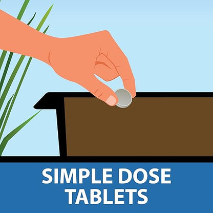 CrystalClear Thrive Aquatic Pond Plant Food, Fish Safe Water Garden Fertilizer, Nutrients Boost Lily &amp; Lotus Flower Bloom &amp; Root Growth, 30 Tablets