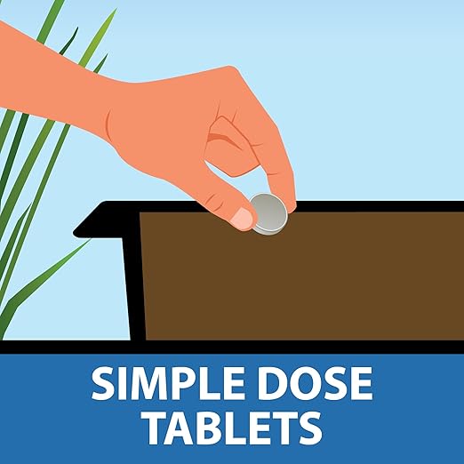 CrystalClear Thrive Aquatic Pond Plant Food, Fish Safe Water Garden Fertilizer, Nutrients Boost Lily &amp; Lotus Flower Bloom &amp; Root Growth, 60 Tablets