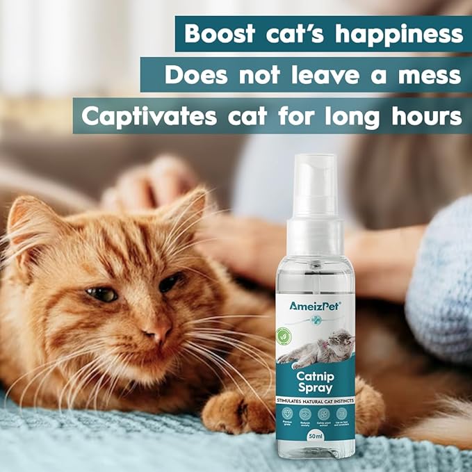 Catnip Spray for Cats, Cat Scratching Sprays, Transparent Cat &amp; Kitten Behaviour Spray 50 ml (1.69 Oz)