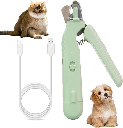 2 In 1 Pet Nail Clipper and Grinder, Professional Electric Rechargeable Pet Nail Fast Trimmer, Painless, Claw Care Grooming, Smoothing, Silent - Shockproof, For Small, Large Dogs &amp; Cats, upgraded