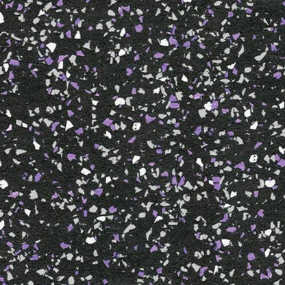 American Floor Mats - Extreme Rubber Gym Tiles - 1 Inch Thick Colorful - Superior Shock and Sound Absorbing - 35% Purple/Grey/White 100 Pack (Covers 400 Sq Ft)