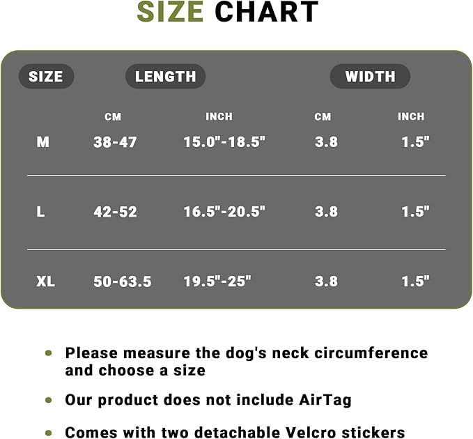 Tactical AirTag Dog Collar Leash Set - Heavy Duty, Adjustable GPS Collar Compatible with Apple AirTag, with Holder &amp; Control Handle for Medium/Large Dogs [Green, XL]