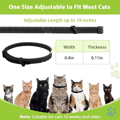 4 Pack Flea and Tick Collar for Cats, Natural Plant Oil Formula Cat Flea Collar Provides 32-Month Protection for Flea Tick Prevention, Waterproof &amp; Adjustable Cat Flea Treatment for Most Cats