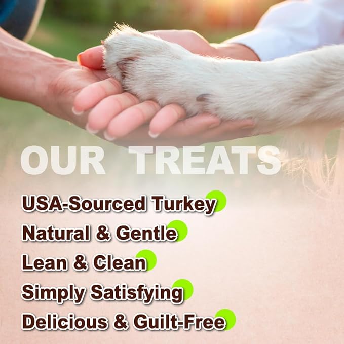 Afreschi Soft Turkey Tendon &amp; Pumpkin Strip 3.5 oz, USA-Sourced Turkey Tendon, Dog Treats for Soft Series, All Natural Human Grade Dog Treat, Suitable for Training chew, Rawhide Alternative