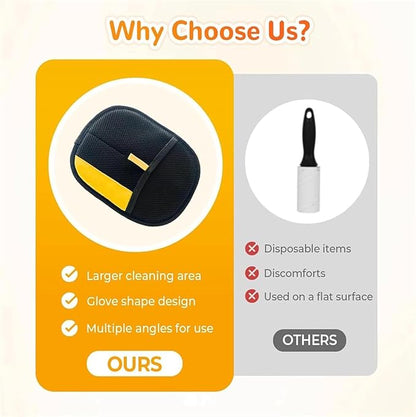 Pet Hair Removal Glove for Cats &amp; Dogs, Electrostatic Gloves Pet Hair, Cat Grooming Gloves for Hairs Removal, for Couch, Clothes, Car, Carpet, Bed, Furniture (2Pcs)