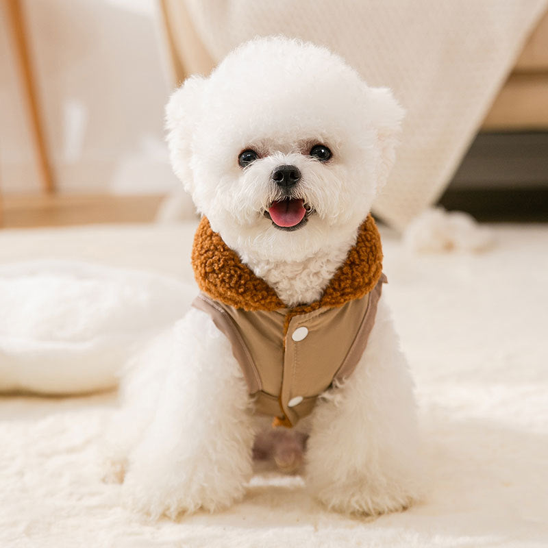Dog Puppy Clothes Korean Style Coffee Sweater Fit Small Dog Pet Cat Autumn &amp;Winter Pet Cute Costume Dog Cloth Coat