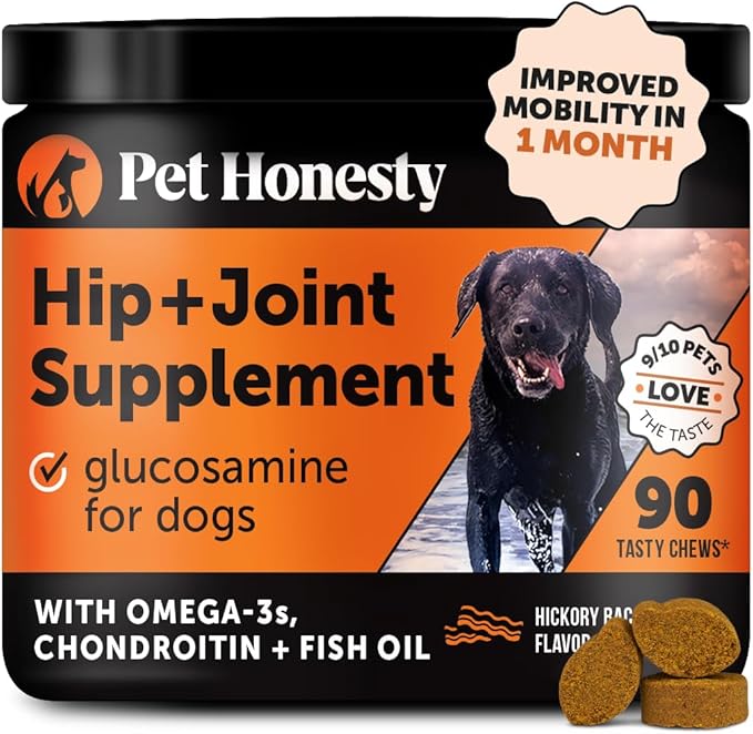 Hip &amp; Joint Health - Glucosamine for Dogs Soft Chews, Joint Supplement for Dogs with Glucosamine Chondroitin, Fish Oil, MSM, Turmeric, Advanced Pet Mobility Support (Bacon 90 Ct)
