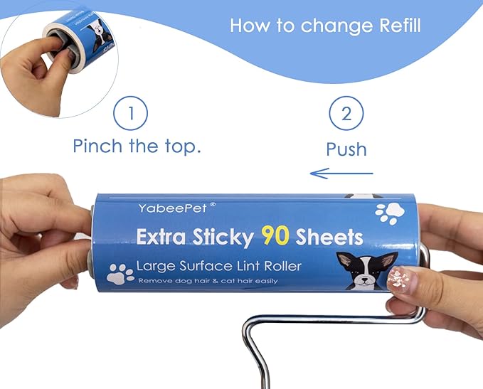 Extra Sticky Large Surface Lint Roller, 6.3&