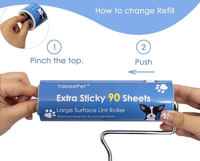 Extreme Sticky Large Surface Lint Roller, 6.3&