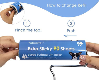 Extreme Sticky Large Surface Lint Roller, 6.3&