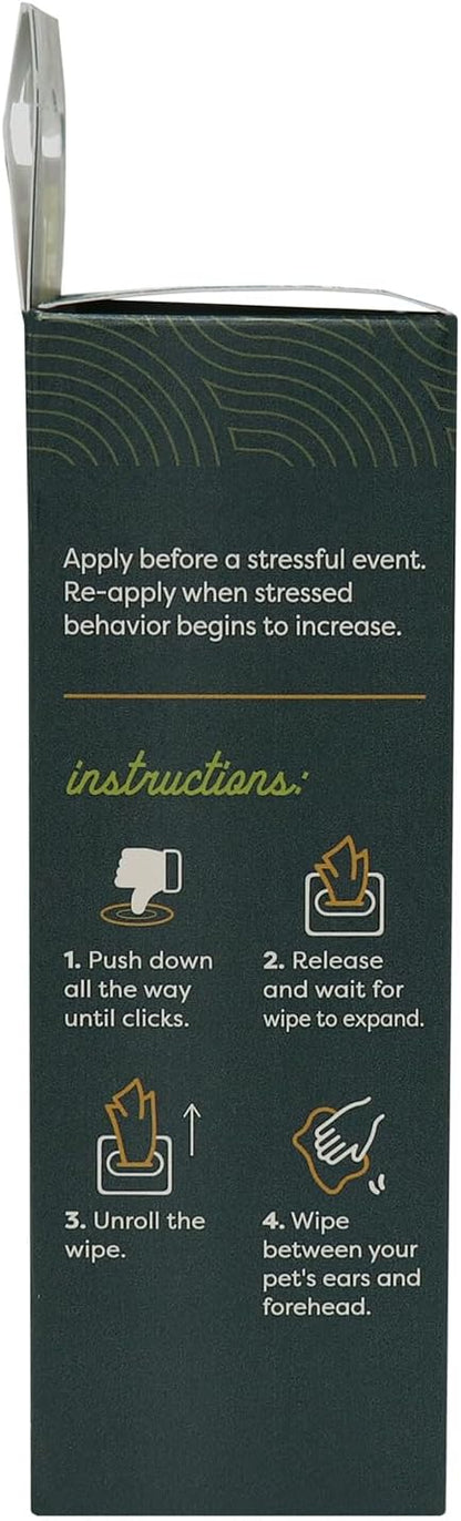 Calming Wipes with Pheromones for Cats and Dogs, On The Go Wipes Helps Reduce Stressful Behavior, 0.15 Ounce