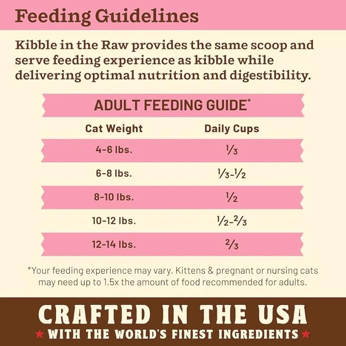 Primal Kibble in The Raw, Freeze Dried Cat Food, Beef, Scoop &amp; Serve, Made with Raw Protein, Whole Ingredient Nutrition, Crafted in The USA, Dry Cat Food, 64 Ounce (4 lb) Bag