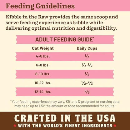 Primal Kibble in The Raw, Freeze Dried Cat Food, Beef, Scoop &amp; Serve, Made with Raw Protein, Whole Ingredient Nutrition, Crafted in The USA, Dry Cat Food, 64 Ounce (4 lb) Bag