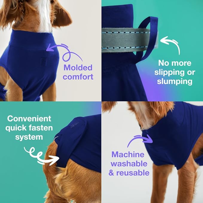 PupShield - Dog Surgery Recovery Suit Male and Female - All Dog Sizes - Easy to Use Anti Licking Design Breathable Comfortable - Spay &amp; Neuter Recovery Suit - Surgical Onesie - Cone Alternative