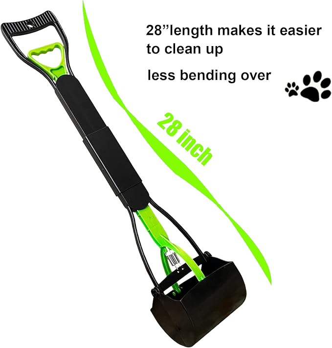 28" Large Pooper Scooper for Dogs, Heavy Duty Poop Scooper for Large Medium &amp; Small Dog, Pet Dog Pooper Scooper for Grass &amp; Gravel Pick Up