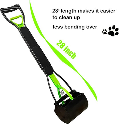 28" Large Pooper Scooper for Dogs, Heavy Duty Poop Scooper for Large Medium &amp; Small Dog, Pet Dog Pooper Scooper for Grass &amp; Gravel Pick Up