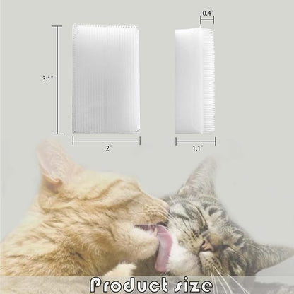 2PC Soft Cat Brush for Grooming - Gentle Cat Tongue Brush with 1300+ Barbed Serrations, Brushes for Sensitive Cats - Lightweight, gentle, Perfect for Daily Grooming &amp; Enhancing Bonding