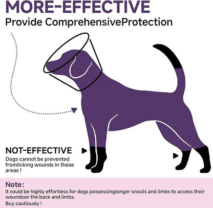 Dog Cone Collar XL, Soft Cones for Large Medium Small Dogs,Adjustable Dog Cone Alternative to Stop Licking, Comfy Elizabethan Collar for After Surgery Wound Healing &amp; Hot Spots Purple