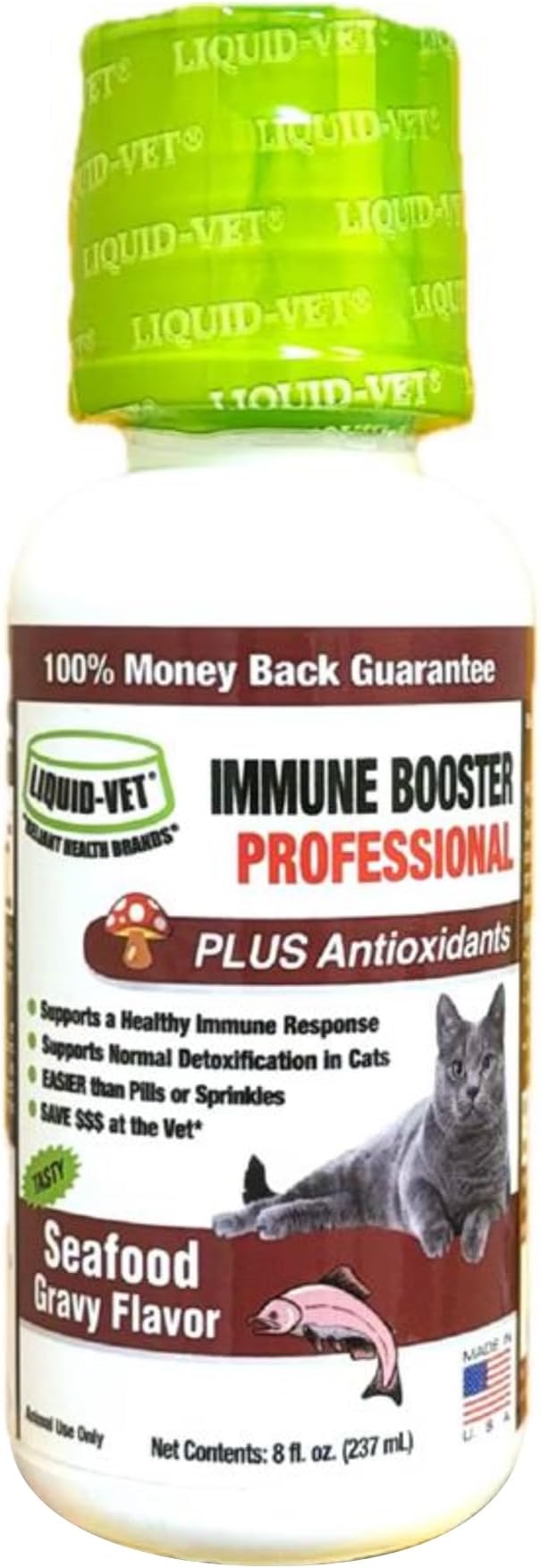 Immune Support for Cats – Daily Formula with Inulin, Beta-Glucan, Vitamin E, Omega-3s, Fermented Yeast &amp; More! - Made for Picky Eaters